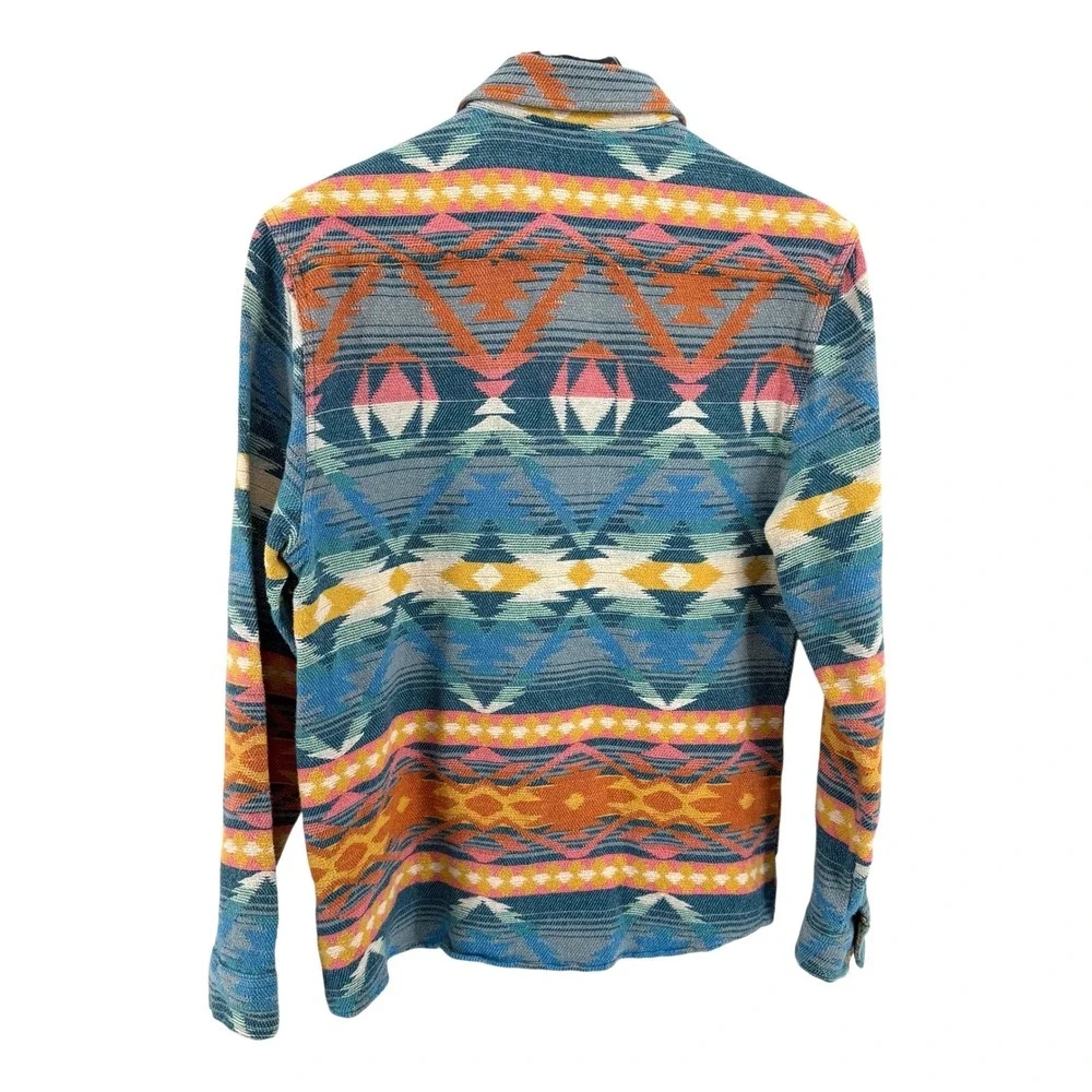 Urban Outfitters Mens Small Pre-Owned Southwestern Aztec 100% Cotton Shirt - Picture 8 of 14